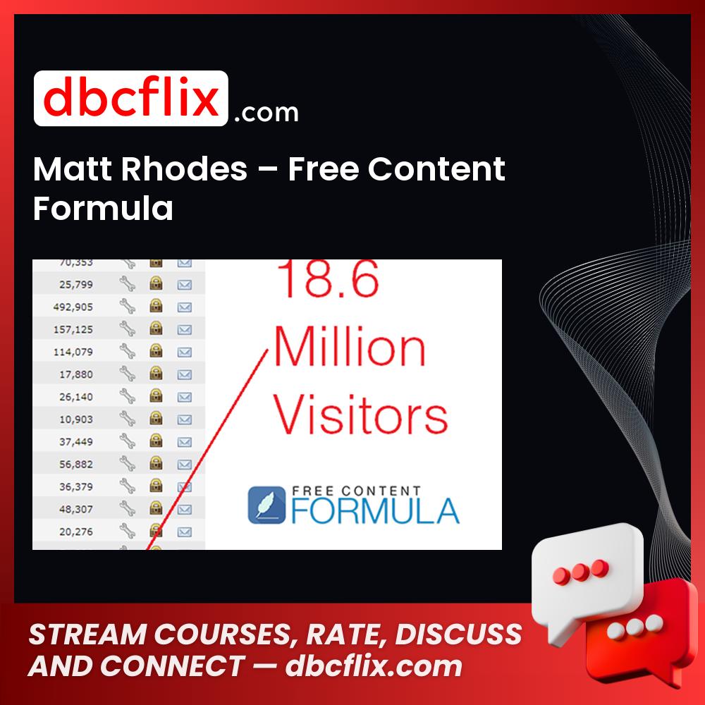 Matt Rhodes Free Content Formula FREE DOWNLOAD