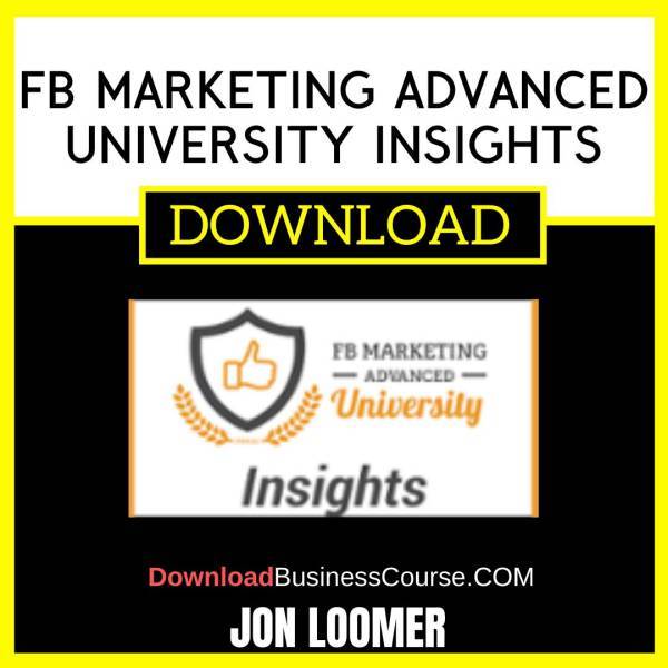 Jon Loomer Fb Marketing Advanced University Insights FREE DOWNLOAD