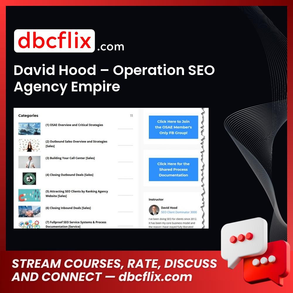 David Hood Operation SEO Agency Empire, download, downloadbusinesscourse, free, google drive, mega, rapidgator