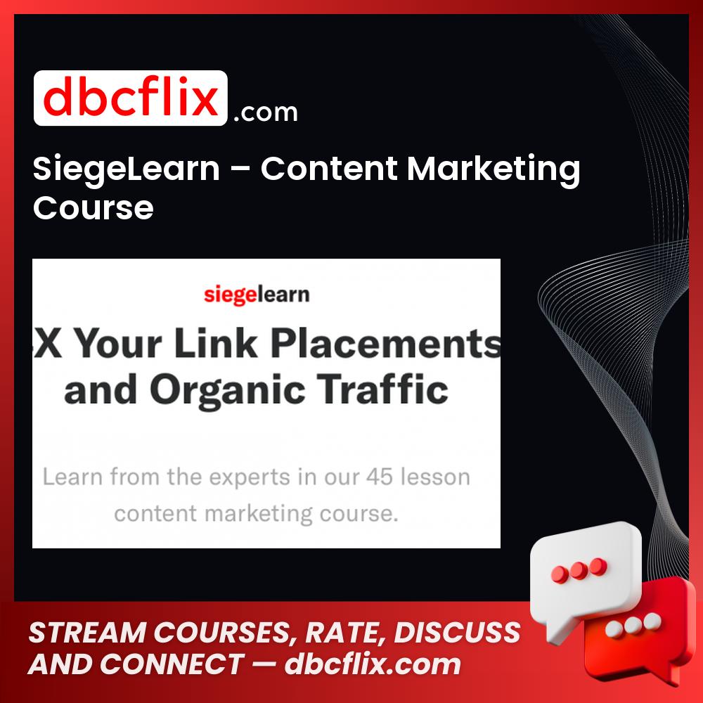 SiegeLearn Content Marketing Course free download