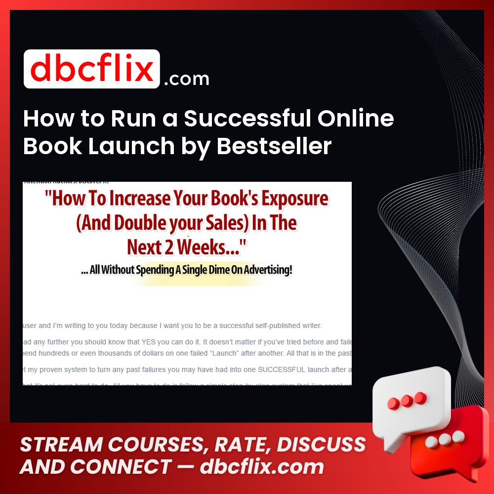 How to Run a Successful Online Book Launch by Bestseller Diana Heuser + OTO worth $27.53 free downoad, dbcflix, dbcflix.com, storedbc.com, downloadbusinesscourse, mega, google drive