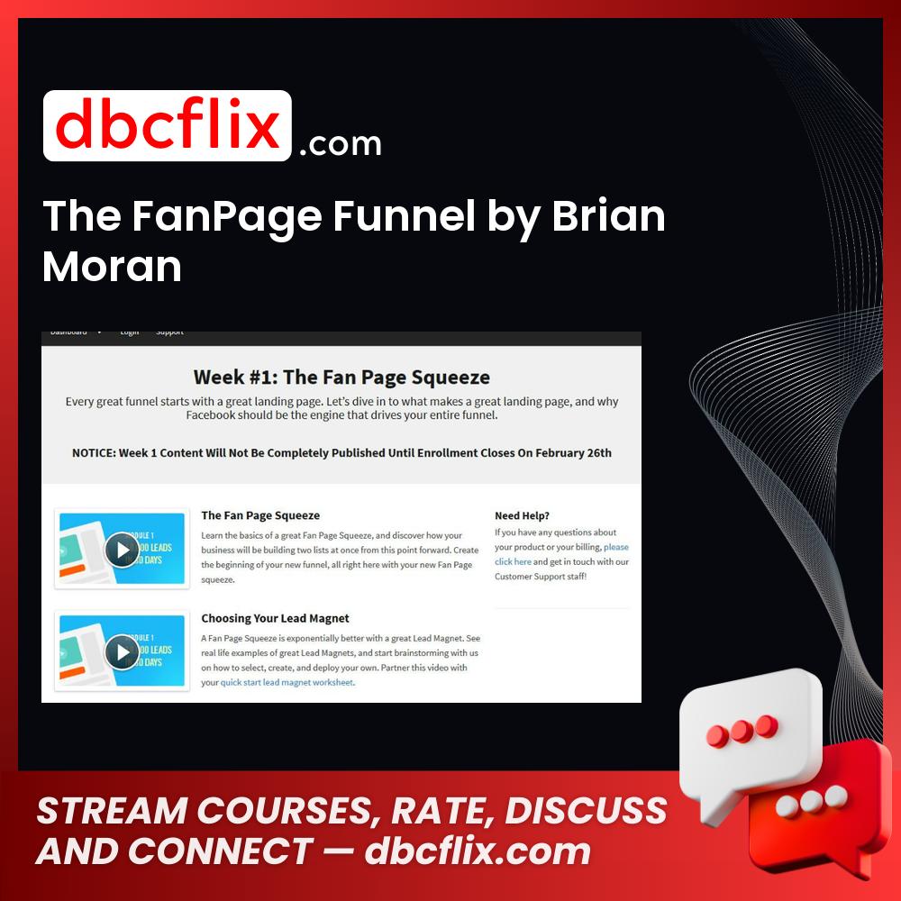 The FanPage Funnel by Brian Moran free downoad, dbcflix, dbcflix.com, storedbc.com, downloadbusinesscourse, mega, google drive