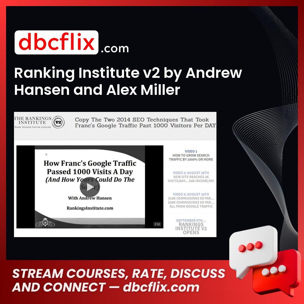 Ranking Institute v2 by Andrew Hansen and Alex Miller free downoad, dbcflix, dbcflix.com, storedbc.com, downloadbusinesscourse, mega, google drive