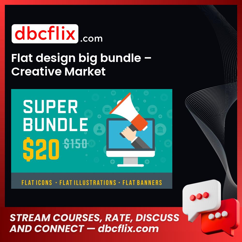 Flat design big bundle – Creative Market free downoad, dbcflix, dbcflix.com, storedbc.com, downloadbusinesscourse, mega, google drive