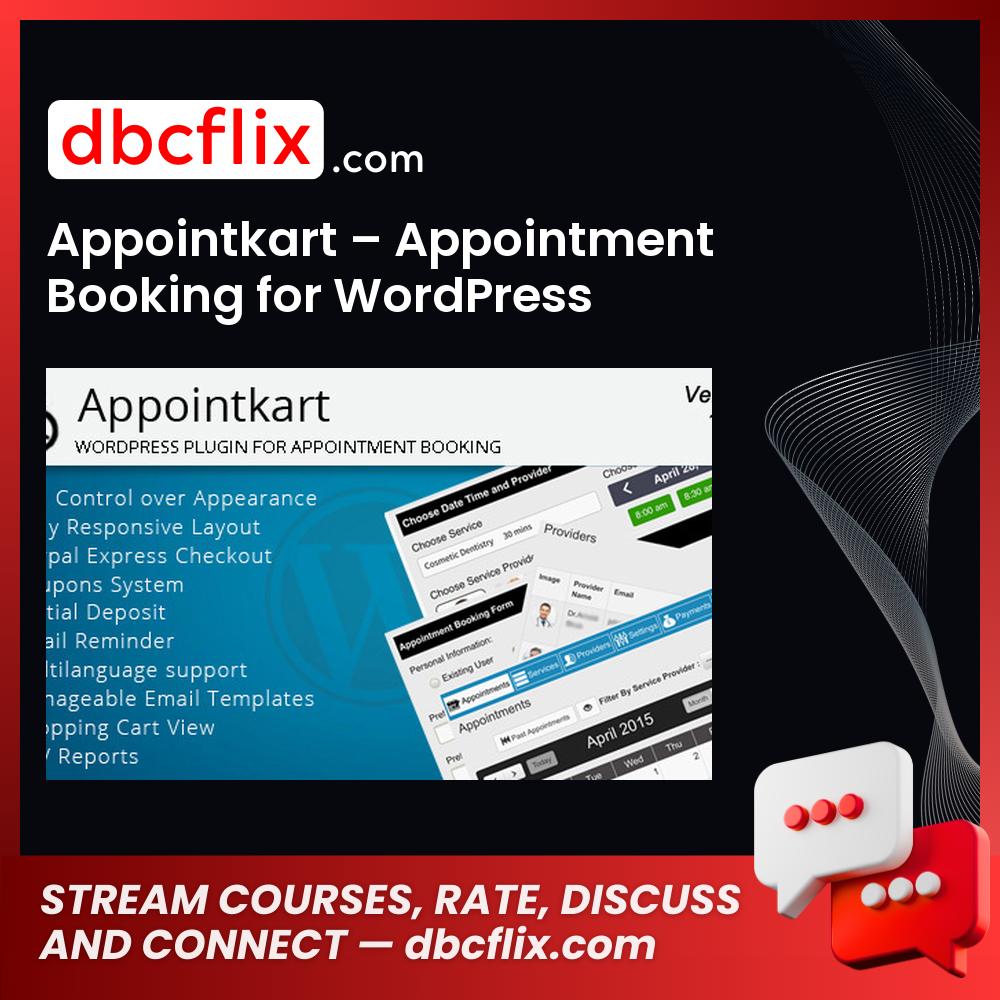Appointkart – Appointment Booking for WordPress free downoad, dbcflix, dbcflix.com, storedbc.com, downloadbusinesscourse, mega, google drive
