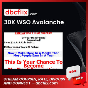 30K WSO Avalanche free downoad, dbcflix, dbcflix.com, storedbc.com, downloadbusinesscourse, mega, google drive
