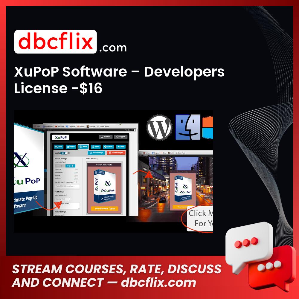 XuPoP Software – Developers License -$16 free downoad, dbcflix, dbcflix.com, storedbc.com, downloadbusinesscourse, mega, google drive