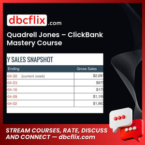 Quadrell Jones Clickbank Mastery Course FREE DOWNLOAD