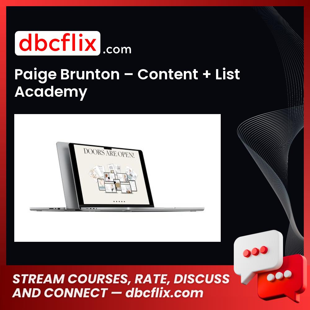 Paige Brunton – Content + List Academy free downoad, dbcflix, dbcflix.com, storedbc.com, downloadbusinesscourse, mega, google drive