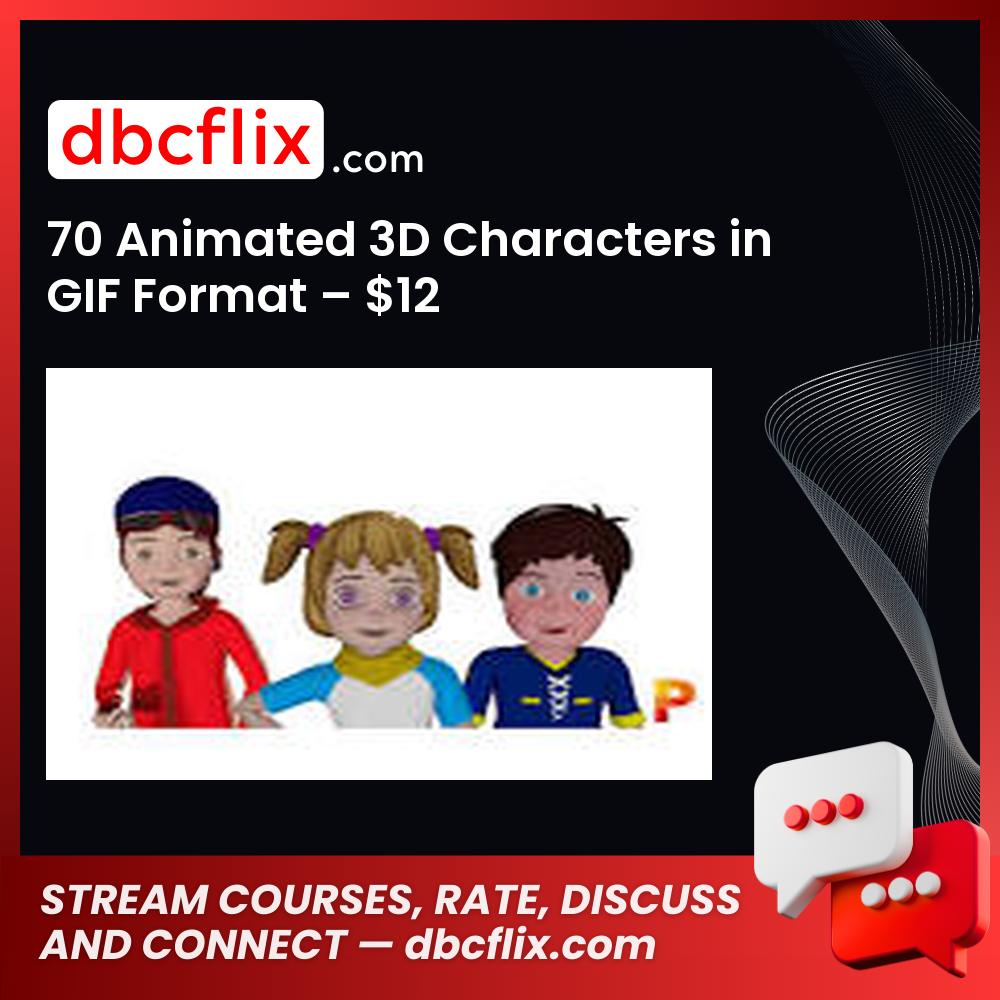 70 Animated 3D Characters in GIF Format – $12 free downoad, dbcflix, dbcflix.com, storedbc.com, downloadbusinesscourse, mega, google drive
