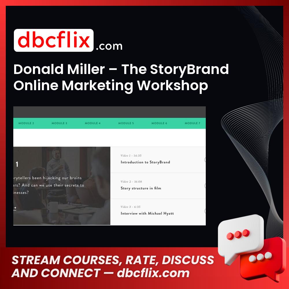 Donald Miller – The StoryBrand Online Marketing Workshop free downoad, dbcflix, dbcflix.com, storedbc.com, downloadbusinesscourse, mega, google drive