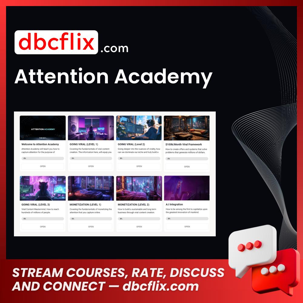 Attention Academy free downoad, dbcflix, dbcflix.com, storedbc.com, downloadbusinesscourse, mega, google drive