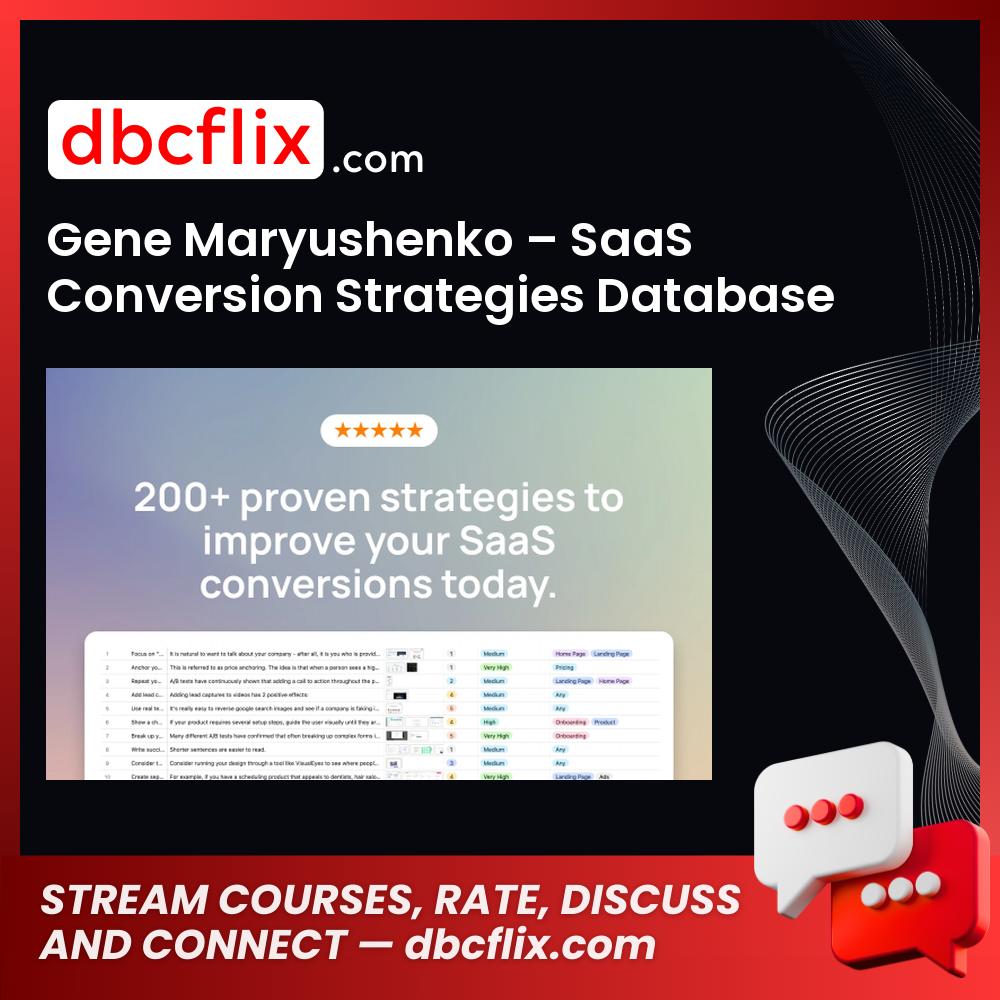 download, downloadbusinesscourse, drive, fast, free, Gene Maryushenko – SaaS Conversion Strategies Database, google, mega, rapidgator, torrent