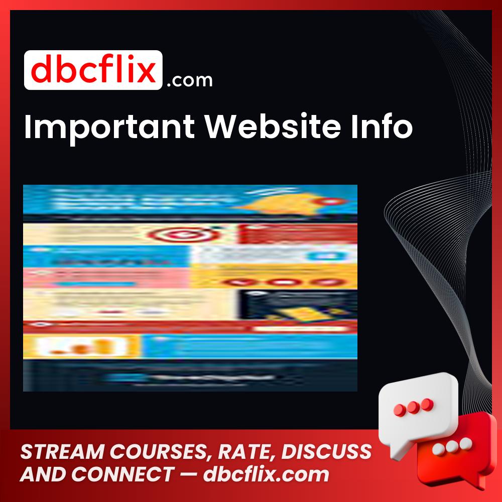 Important Website Info free downoad, dbcflix, dbcflix.com, storedbc.com, downloadbusinesscourse, mega, google drive
