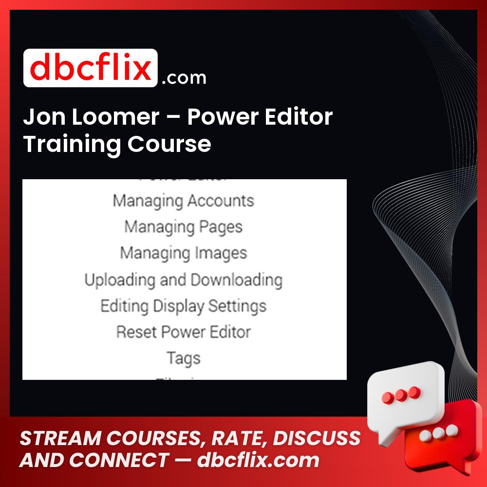 Jon Loomer Power Editor Training Course FREE DOWNLOAD