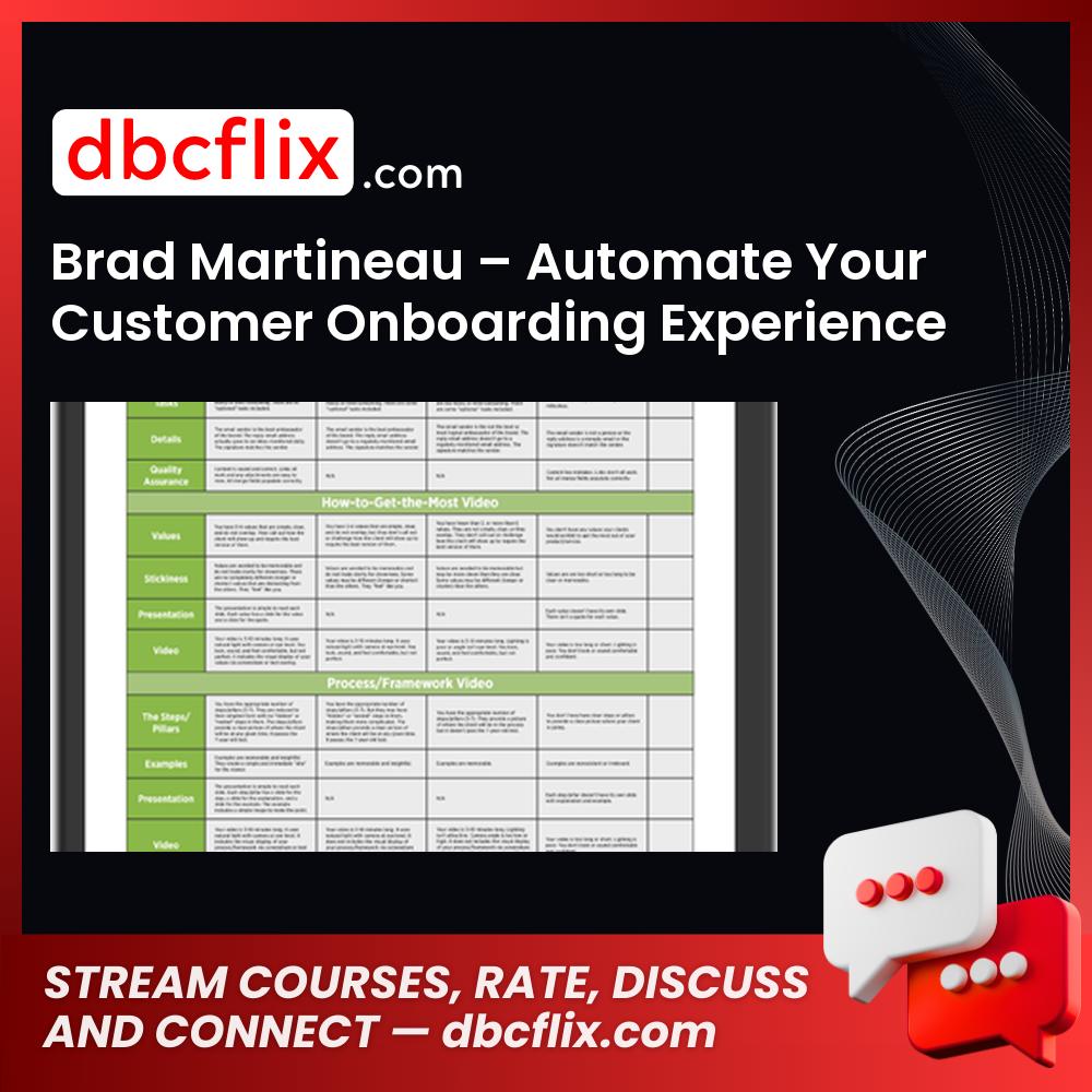 Brad Martineau Automate Your Customer Onboarding Experience FREE DOWNLOAD