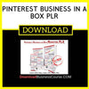 Pinterest Business In A Box Plr FREE DOWNLOAD
