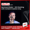 Bernhard Rieder Seo Ranking With Content Creation Only FREE DOWNLOAD