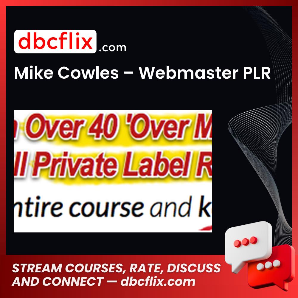Mike Cowles Webmaster Plr FREE DOWNLOAD