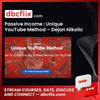 Passive Income : Unique YouTube Method – Dejan Nikolic free downoad, dbcflix, dbcflix.com, storedbc.com, downloadbusinesscourse, mega, google drive