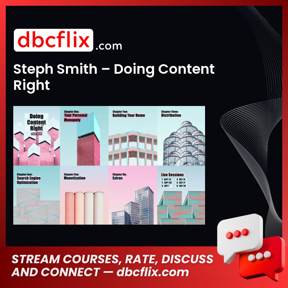 download, downloadbusinesscourse, drive, fast, free, google, mega, rapidgator, torrent Steph Smith – Doing Content Right