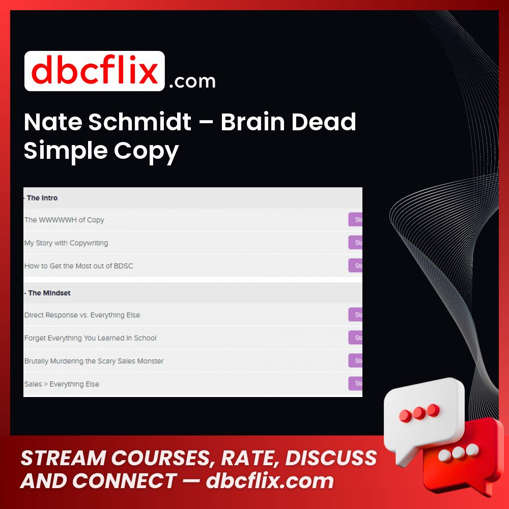 download, downloadbusinesscourse, free, google drive, mega, Nate Schmidt – Brain Dead Simple Copy, rapidgator