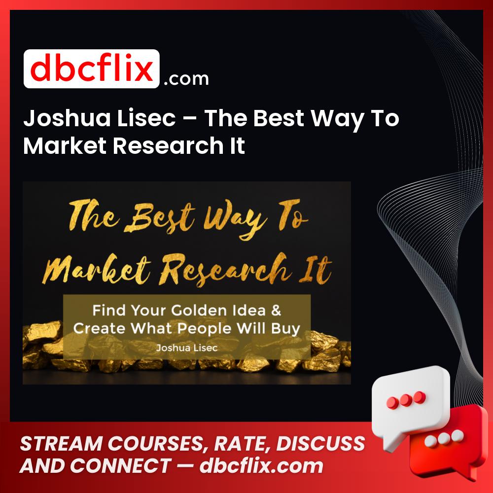 download, downloadbusinesscourse, drive, fast, free, google, Joshua Lisec – The Best Way To Market Research It, mega, rapidgator, torrent