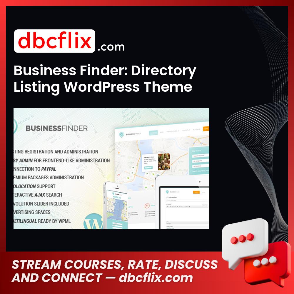 Business Finder: Directory Listing WordPress Theme free downoad, dbcflix, dbcflix.com, storedbc.com, downloadbusinesscourse, mega, google drive