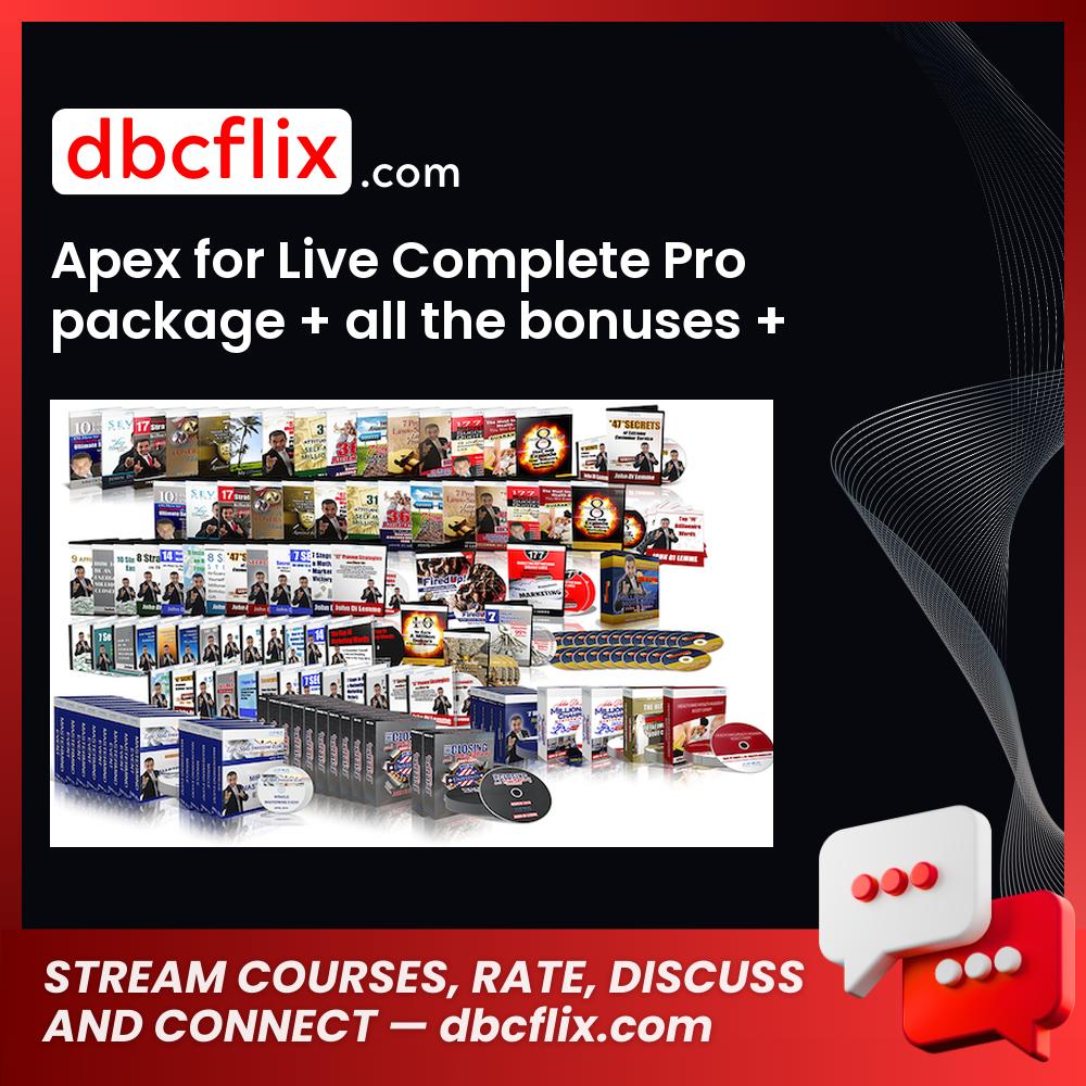 Apex for Live Complete Pro package + all the bonuses + OTO’s free downoad, dbcflix, dbcflix.com, storedbc.com, downloadbusinesscourse, mega, google drive