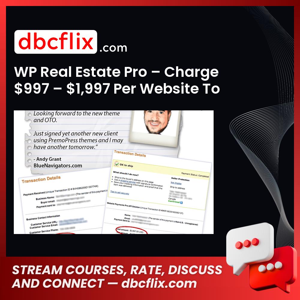 WP Real Estate Pro – Charge $997 – $1,997 Per Website To Local Real Estate Agents!  free downoad, dbcflix, dbcflix.com, storedbc.com, downloadbusinesscourse, mega, google drive