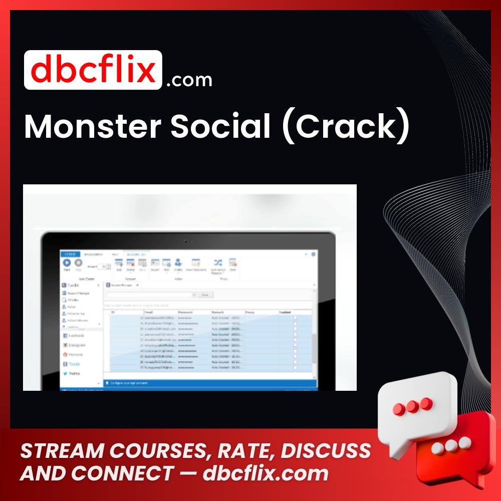 Monster Social (Crack) free downoad, dbcflix, dbcflix.com, storedbc.com, downloadbusinesscourse, mega, google drive