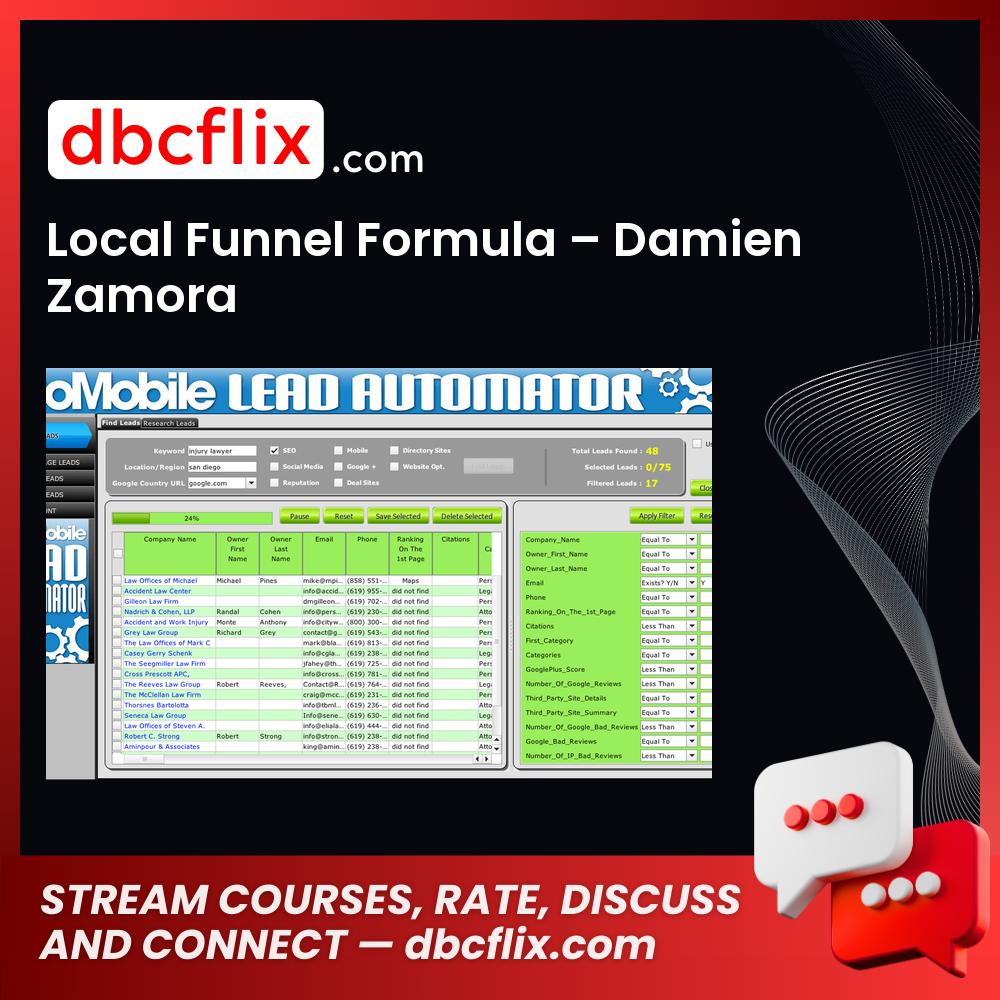 Local Funnel Formula – Damien Zamora free downoad, dbcflix, dbcflix.com, storedbc.com, downloadbusinesscourse, mega, google drive