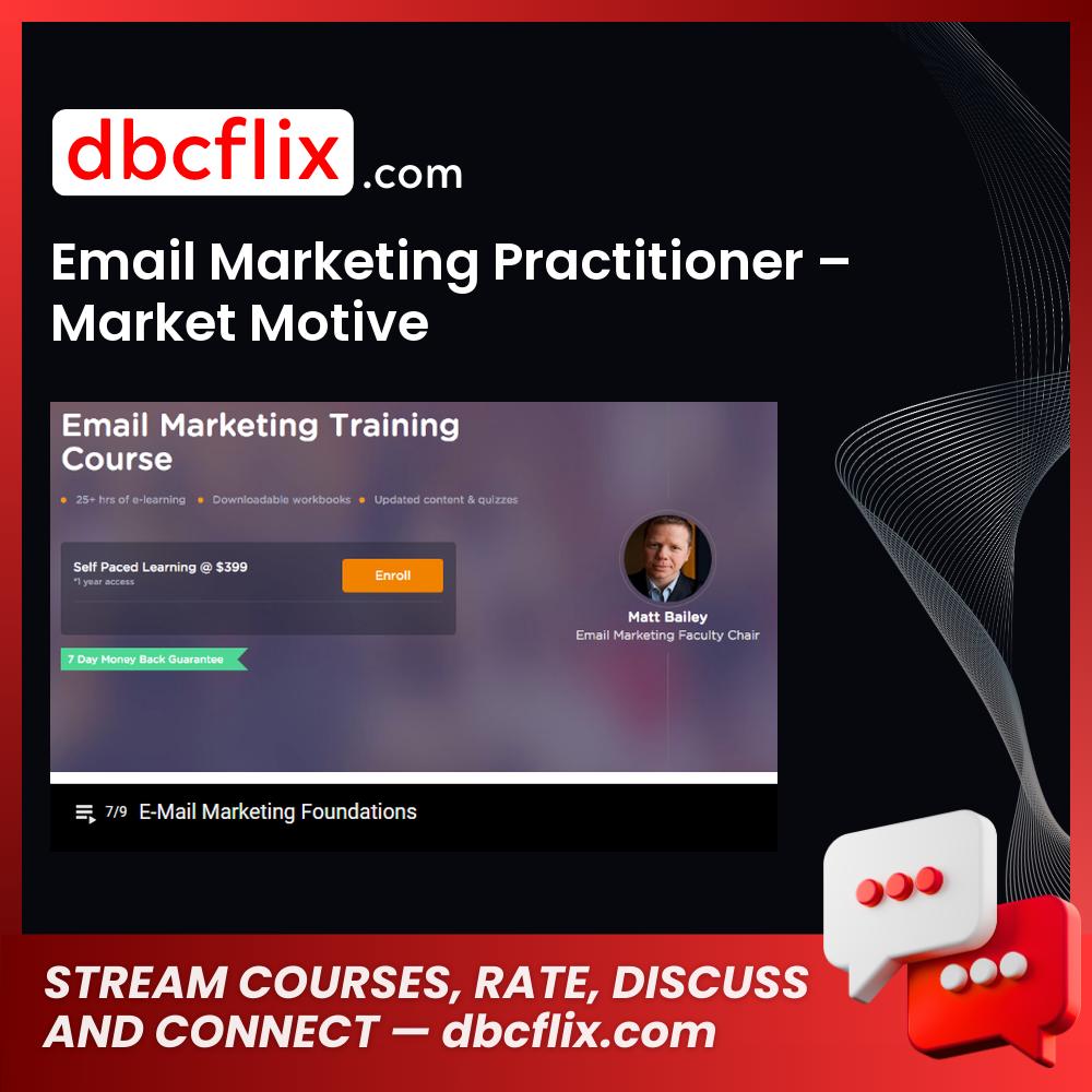 Email Marketing Practitioner – Market Motive free downoad, dbcflix, dbcflix.com, storedbc.com, downloadbusinesscourse, mega, google drive