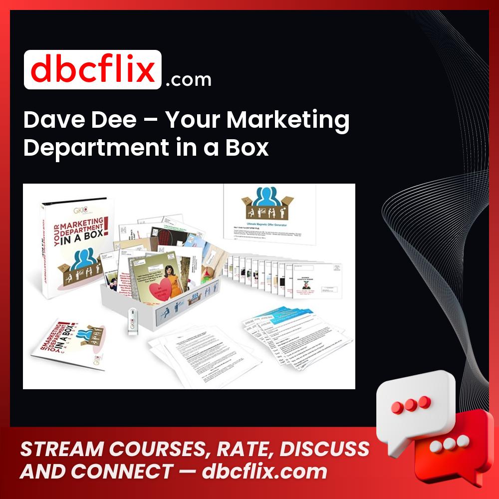 Dave Dee Your Marketing Department In A Box FREE DOWNLOAD