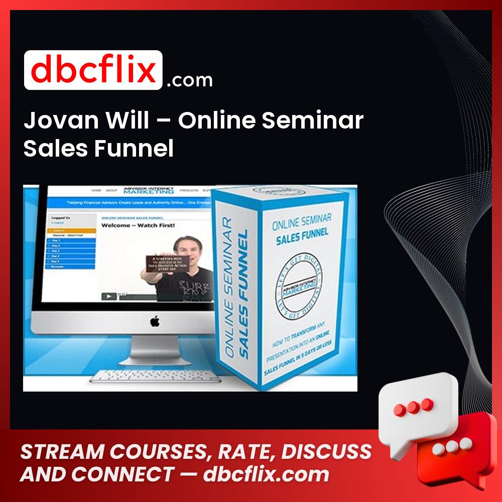 Jovan Will Online Seminar Sales Funnel FREE DOWNLOAD