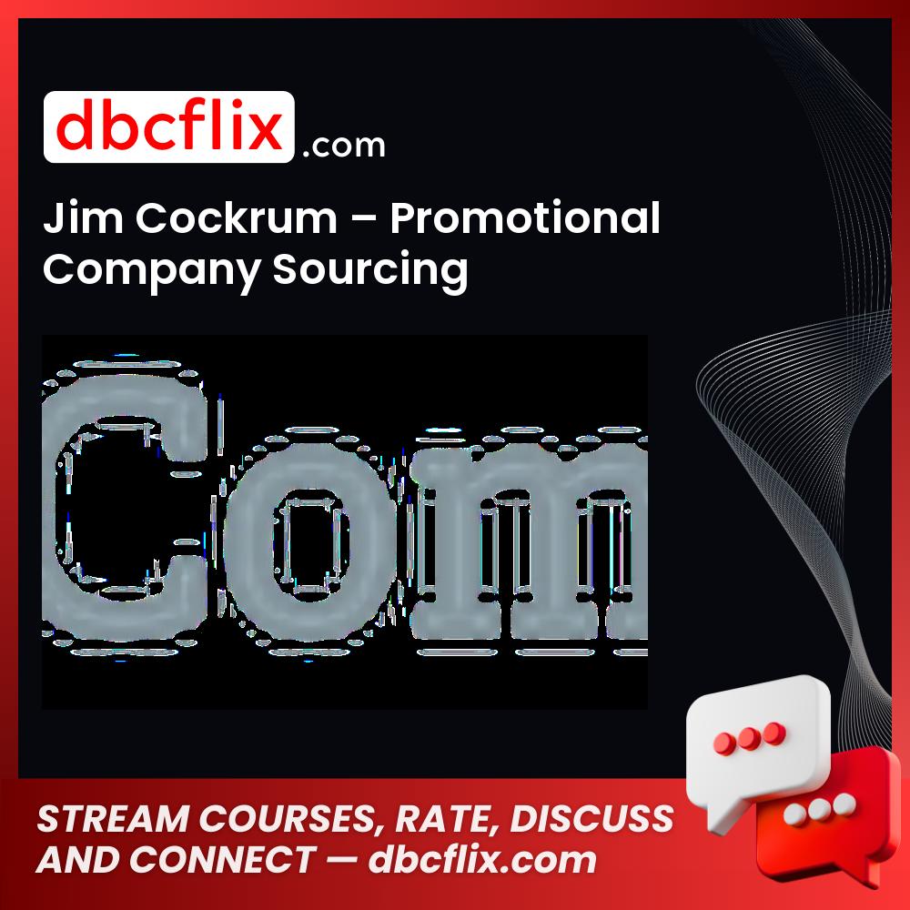 Jim Cockrum Promotional Company Sourcing FREE DOWNLOAD